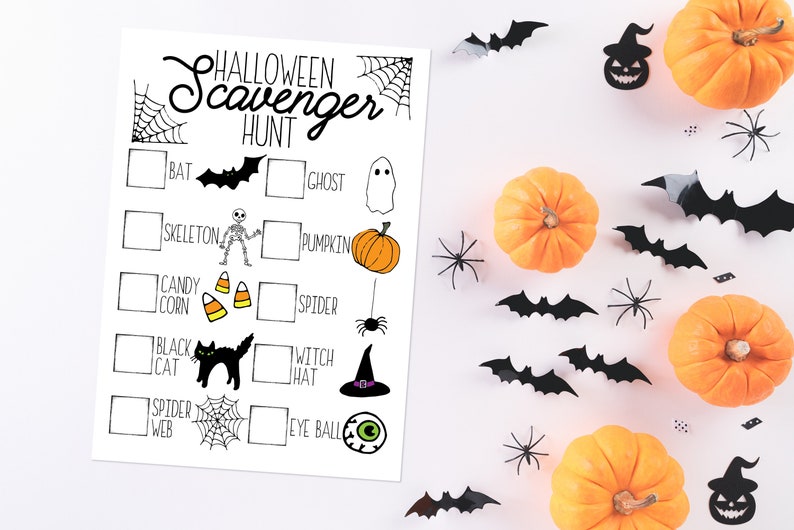 Halloween Scavenger Hunt Printable Halloween Kids Activity - Etsy