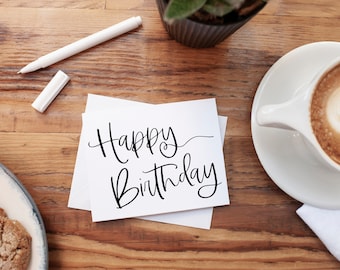 Nowoczesna kartka urodzinowa „Wszystkiego najlepszego” (natychmiastowe pobranie cyfrowe)