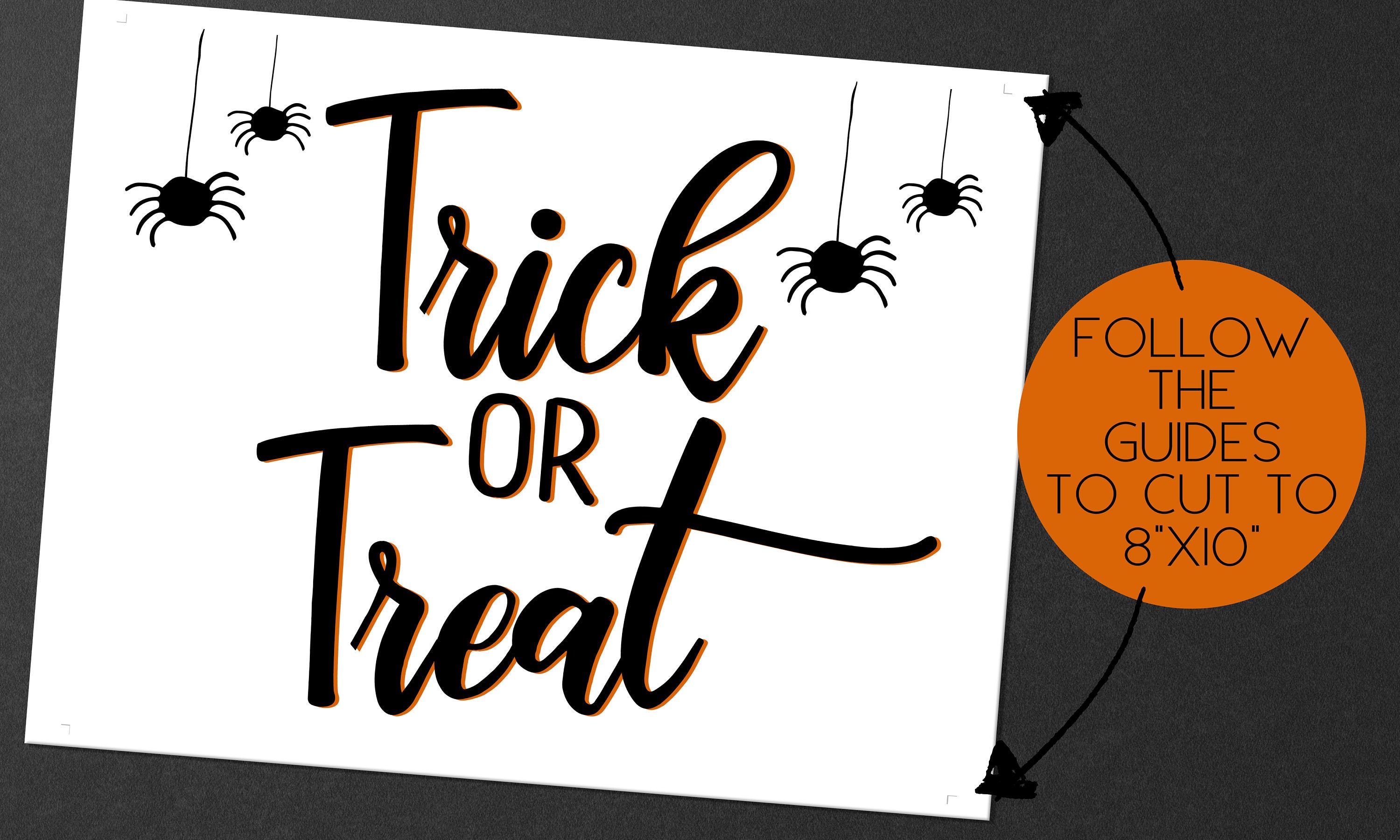 Trick or Treat Halloween Digital Art Print / Printable Trick or Treat ...