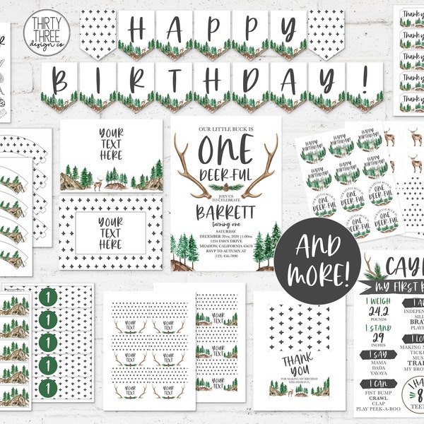 Deer Birthday - Etsy