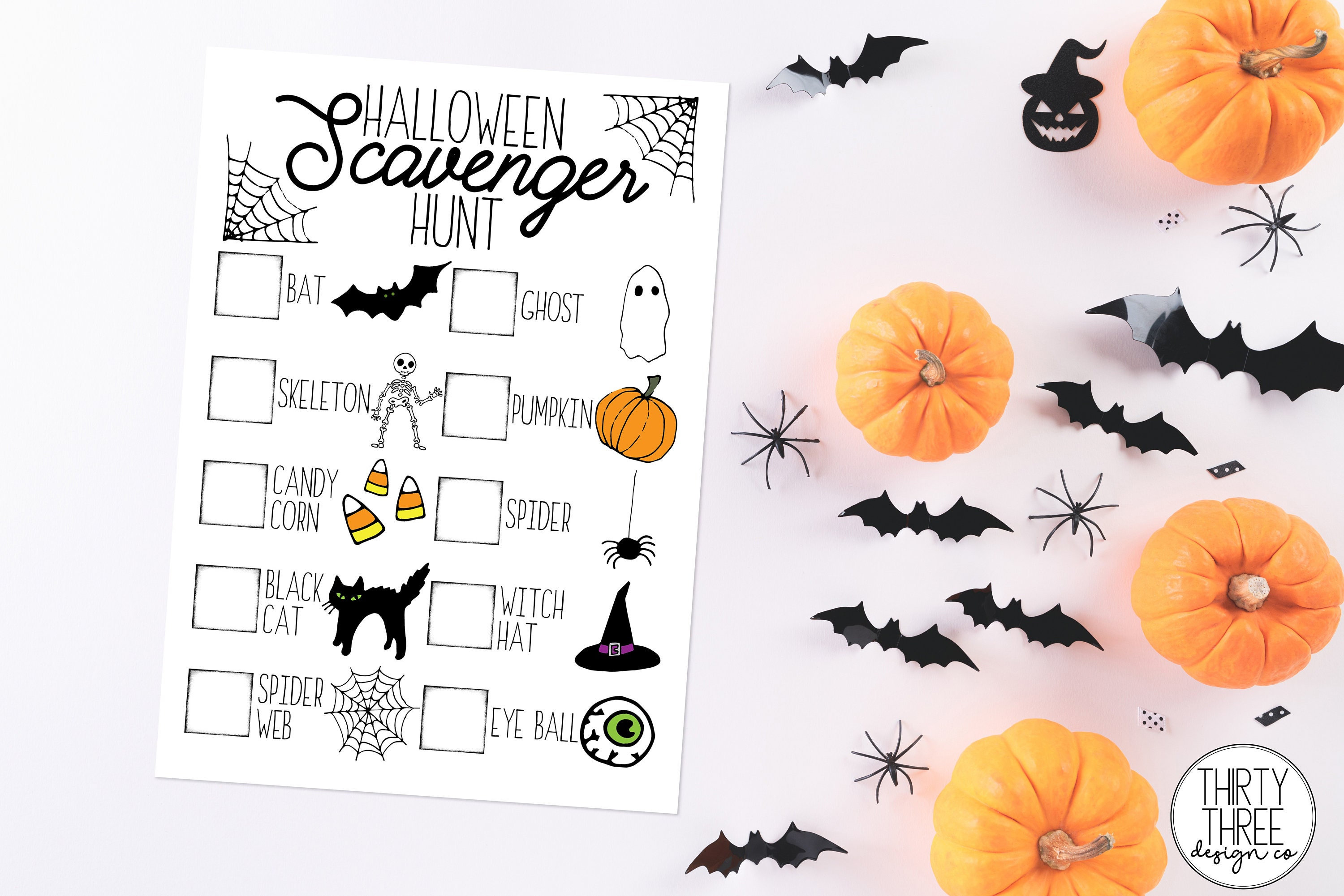 Printable Halloween Scavenger Hunt Game for Kids (Instant Download)