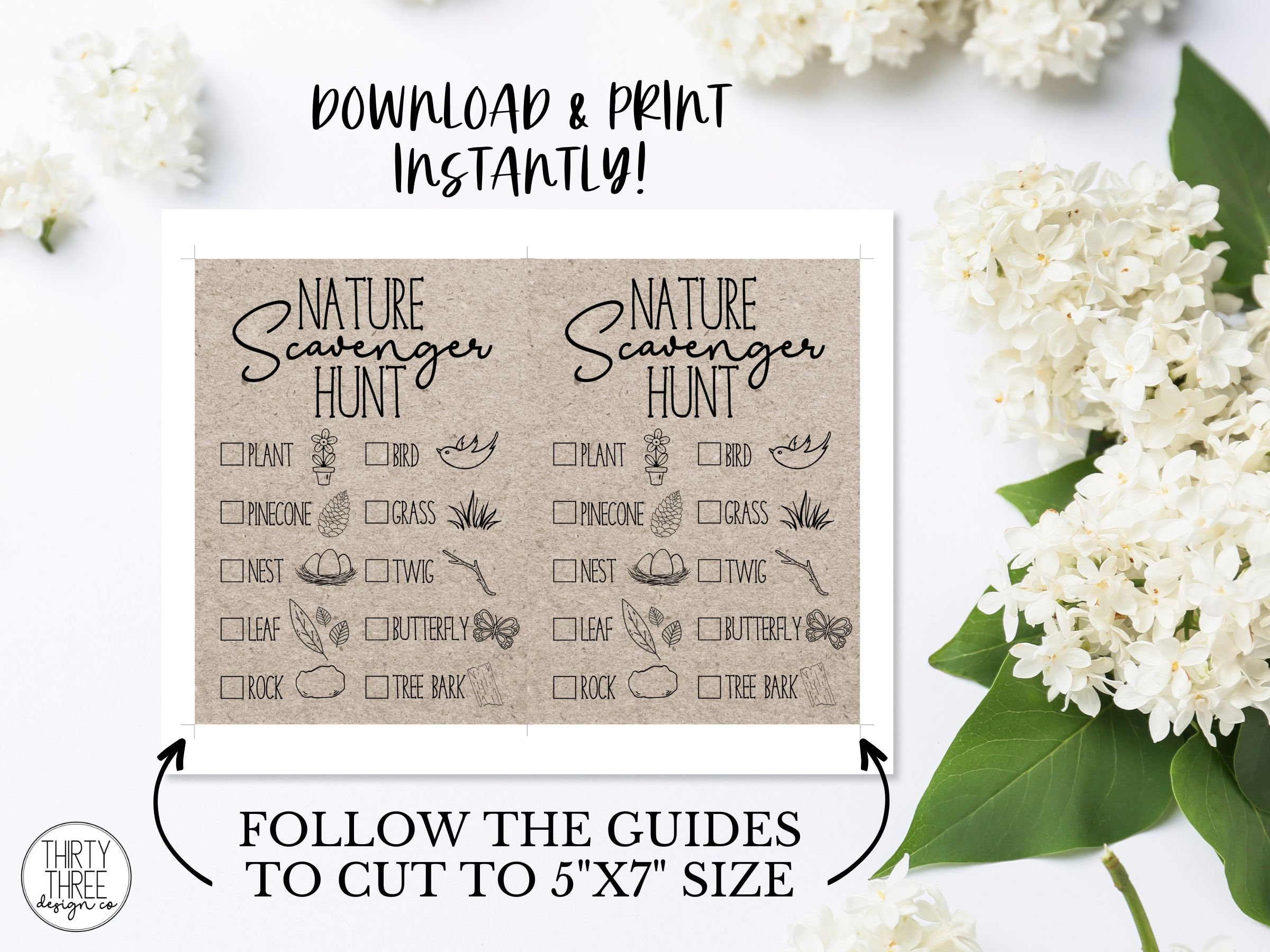 Printable Nature Scavenger Hunt for Kids (digital Download) - Etsy