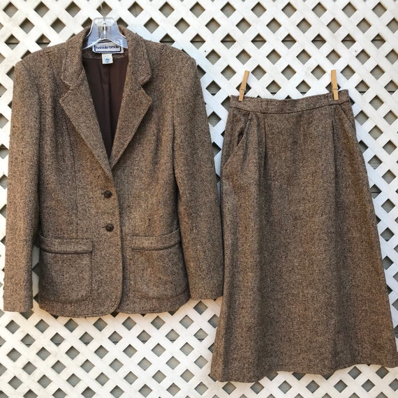 Vintage Bobbie Brooks Tweed Skirt Set Size 5/7