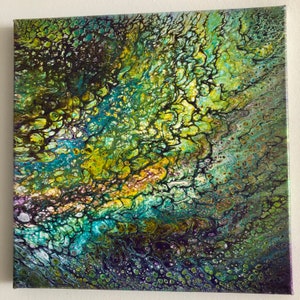 12” Arial Landscape View Original Acrylic Painting