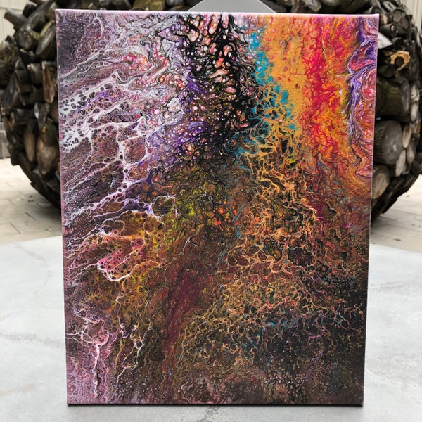 14”x11” Lava Flow Acrylic Painting