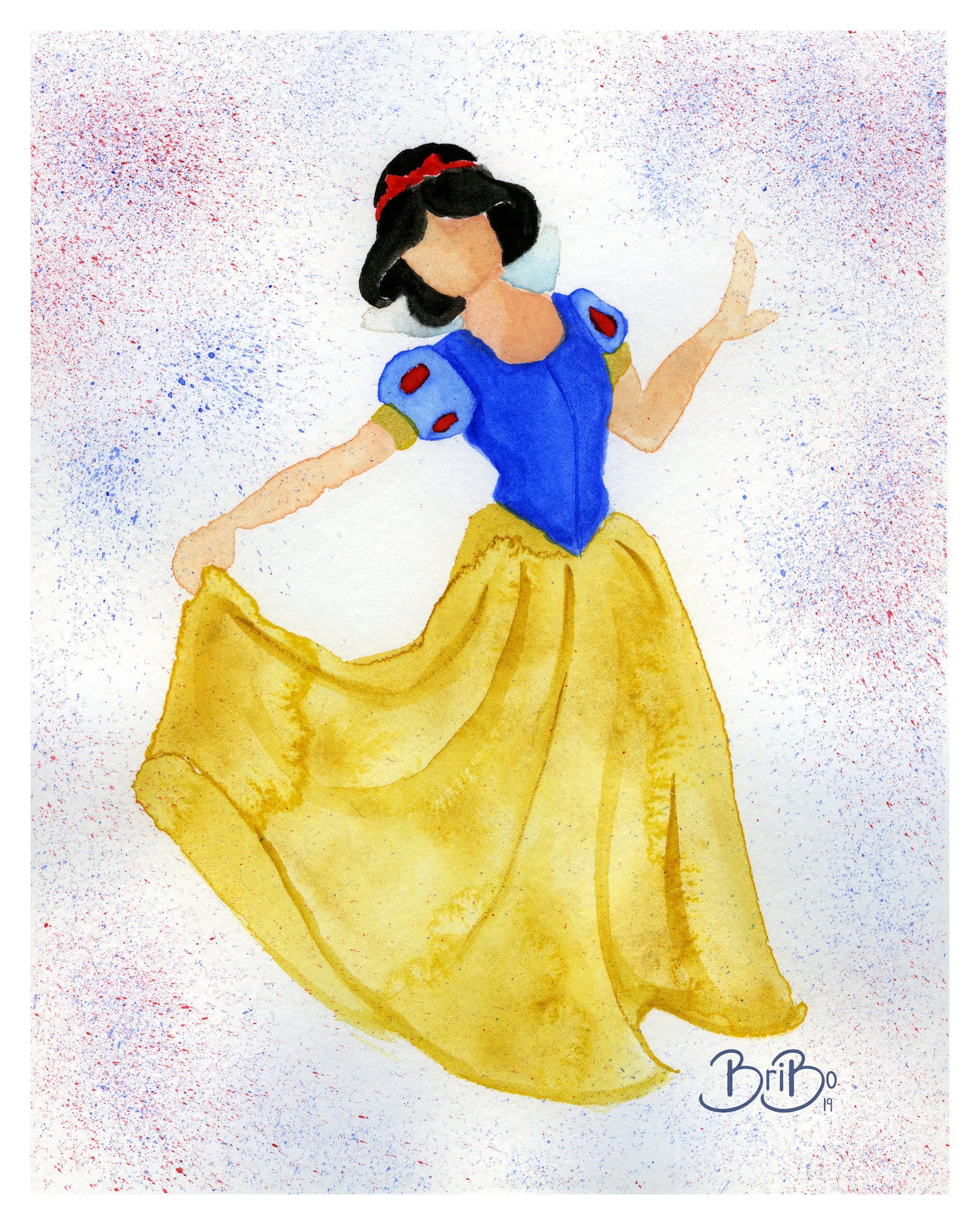 Watercolor Princess Bundle | Etsy