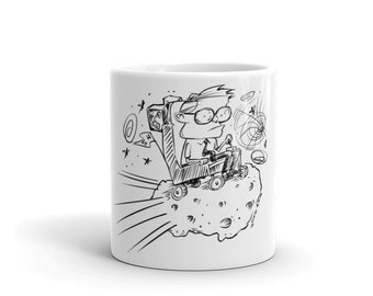 Stephen Hawking Comet - White Glossy Mug