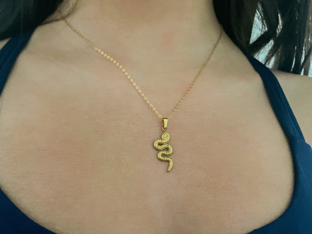 Snake Chain Clear Charm Necklace main image 0