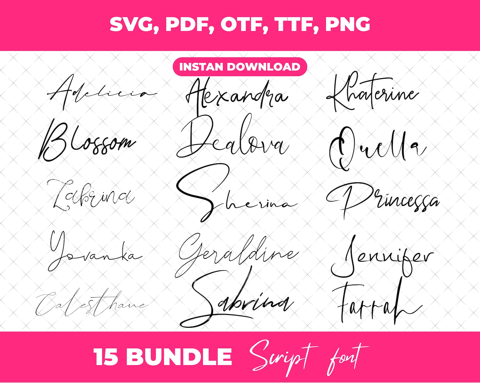 Cursive Svg Font Bundle Cursive Signature Fonts For Cricut Etsy - Vrogue