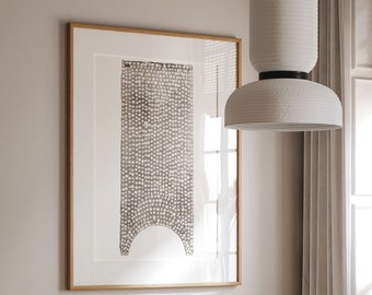 Taupe Dot Art Printable: Minimalist Wabi Sabi Poster (Digital Download)