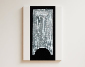 Japandi Aquamarine Abstract Art Print: Minimalist Wabi-Sabi (Digital Download)