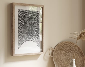 Abstract Black and White Art Print: Japandi Minimalist Decor (Digital Download)