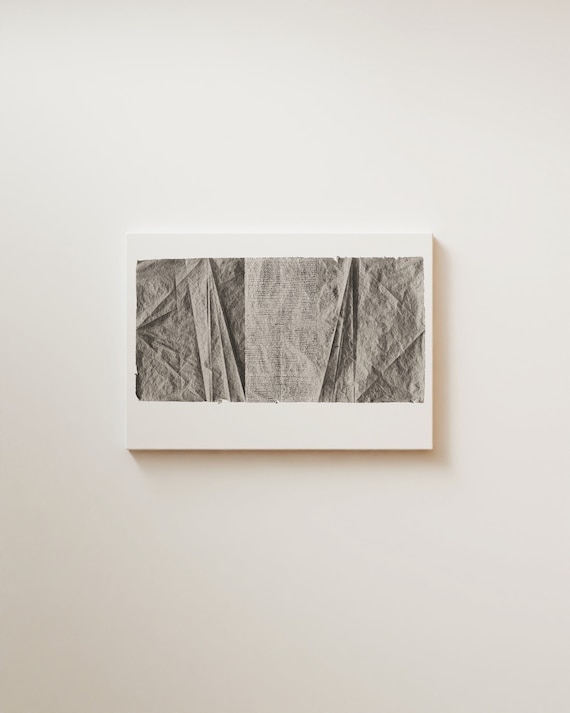 Japandi Wabi-Sabi Art Print: Taupe Folded Paper (Digital Download)