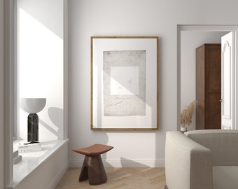 Japandi Dot Art Print: Beige & White Wabi-Sabi Poster (Digital Download)