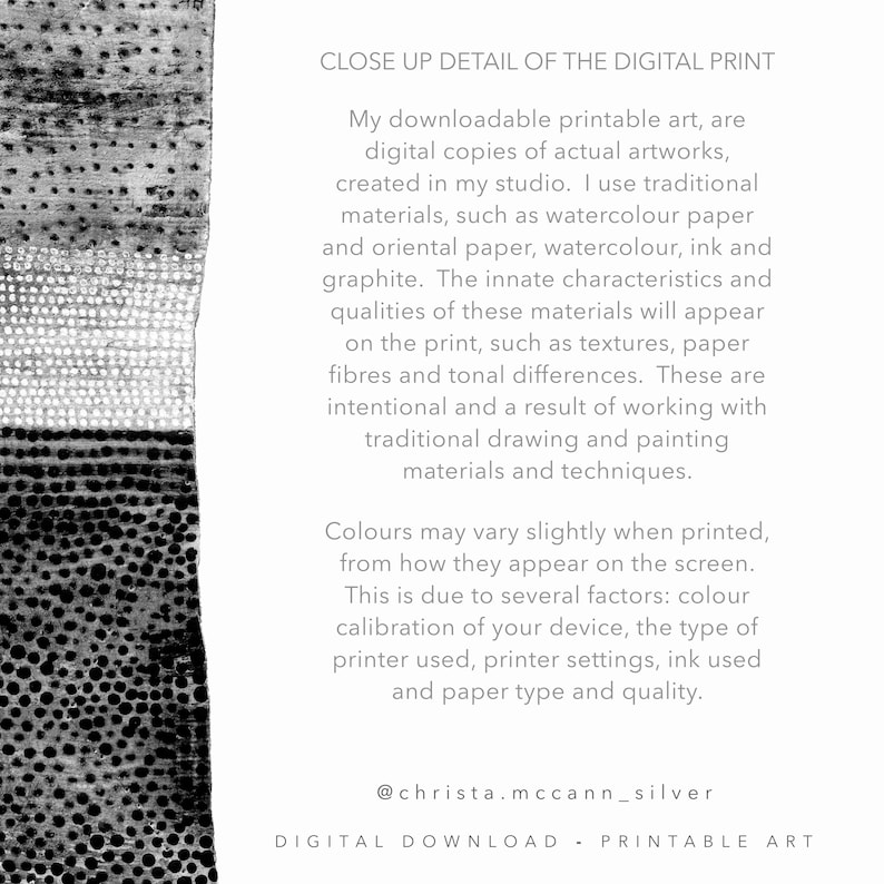 Abstract Printable Art, Digital Download, Contemporary Wall Art, Black and White Printable of Original Art, Scandi, Minimal Japandi Poster image 5
