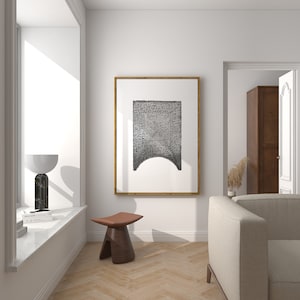 Arte abstracto imprimible, arte mural contemporáneo con descarga digital, impresión en blanco y negro de arte original, póster minimalista japonés