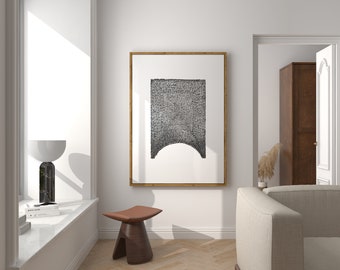 Abstract Black and White Japandi Art Print (Digital Download)