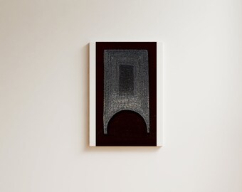 Japandi Abstract Art Print: Black, White & Red Wabi-Sabi (Digital Download)