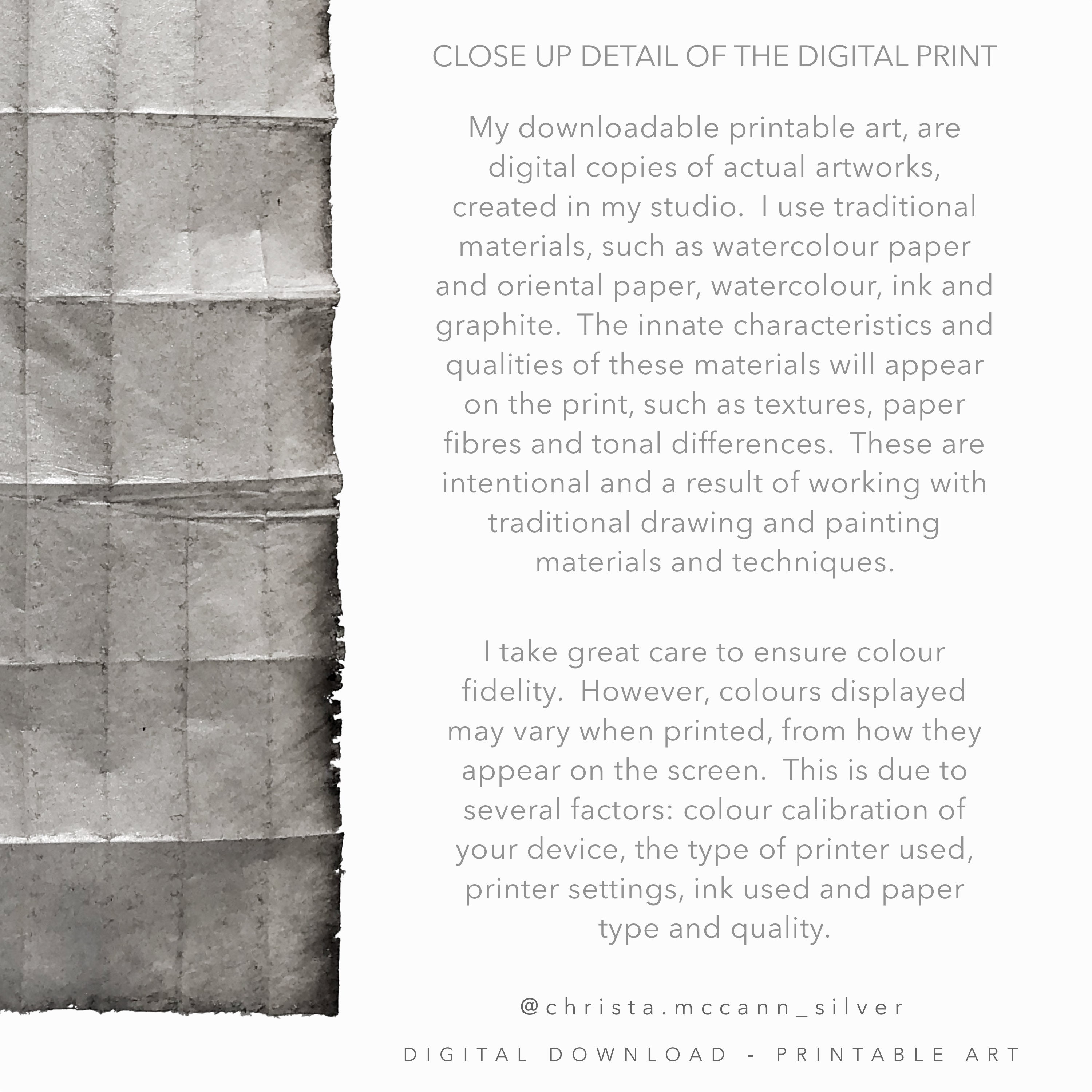 Japandi Folded Paper Art Print: Minimal Silver Grey Wabi-sabi Poster ...