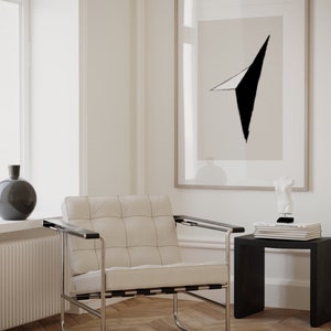 Japandi Gemstone Art Print: Minimalist Black & White, Taupe Minimal Wabi-Sabi Poster (Digital Download) image 7