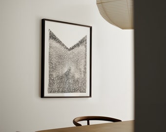 Minimalist Japandi Art Print: Taupe & White Watercolor (Digital Download)