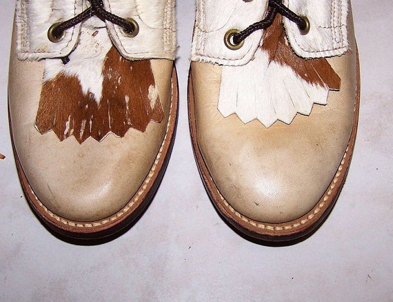 Larry Mahan kiltie granny boots cowgirls womens c… - image 3