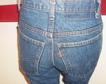 Jean slim Levis vintage 519 = 0217 fabriqué aux États-Unis 1979 denim indigo 27 x 28