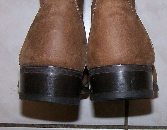 Bottines Western Vintage Laredo Pour Femme – Marron, Lacets, Kiltie, Cuir – Pointure 7.5