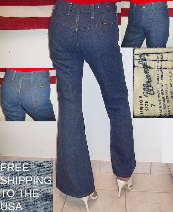 Vintage High Waist Wrangler Jeans Made In USA Scovill Zipper 7 27” Waist  14MWZG