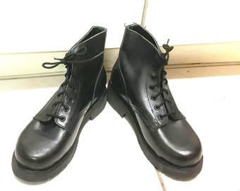 Canadian Army parade boots Boulet black leather military 220 -90 US womens 6 R