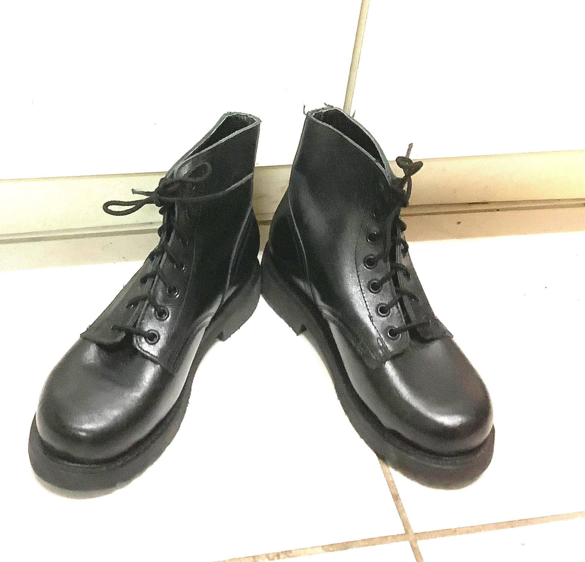 US Military Vintage 1979‎ Steel Toe Flight Deck Parade Boots Black Leather 10 R US Military Vintage 1979 Steel Toe Flight Deck Parade Boots  main image 3