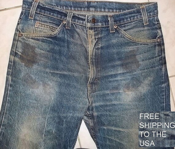 Levis 517 bootcut jeans thrashed original USA vin… - image 5