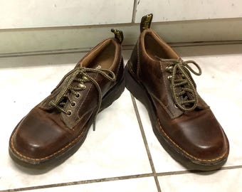 Dr. Martens 2B98 Brown Pebbled Leather Chunky Platform Oxfords Mens 9 Womens 10 Dr. Martens Brown Comfort Shoes for Women for sale | eBay main image 4