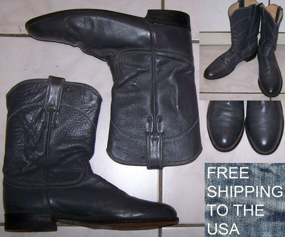 Justin Roper Boots L3056 Womens Low Heel Western Gray Color Size US 9 B Gently Worn Very Good Condition With Free Shipping to the USA Etsy Canada