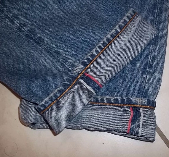 Evisu redline jeans selvedge denim button fly 30x… - image 8