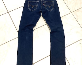 Levis super low rise jeans skinny fit dark 25x32
