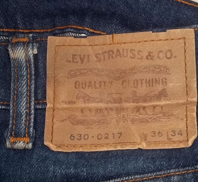 Vintage Levis 630 Straight Leg Indigo Denim Jeans Orange Tab | Etsy  Australia