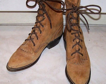 Granny Boots Abilene Western Roper Style, Steampunk US Women's 7M