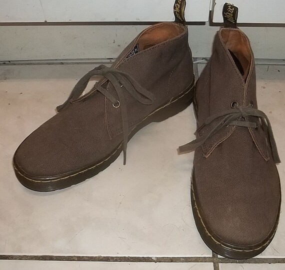Dr Martens Mayport Chukka Ankle Boots Canvas Bouncing Soles Taupe Color Size UK 6 US Mens 7 Womens 8 Slightly Worn With Free Shipping to USA Etsy