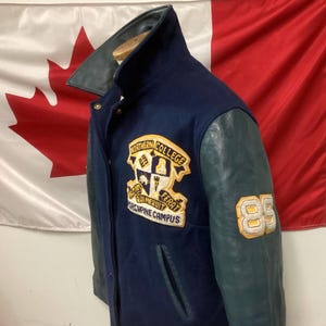 Canadian varsity jacket Northern College Nursing Porcupine 1985 women’s  XL
