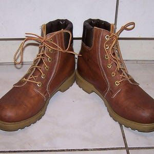 Vintage Timberland Boots‎ Brown Leather Mens 10.5W 80s Vintage 80s timberland - Gem main image 4