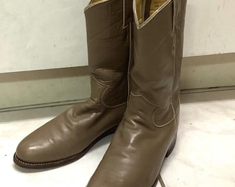 Justin Roper Boots L3067 Low Heel taupe color US womens 6.5 B