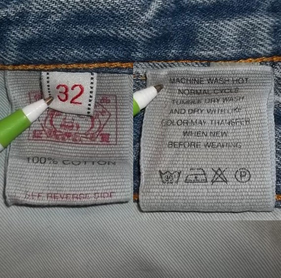 Evisu redline jeans selvedge denim button fly 30x… - image 7