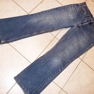 Levis 517 bootcut jeans made in USA orange tab vintage denim nice character fade 35x29 laundered restored nice free US shipping