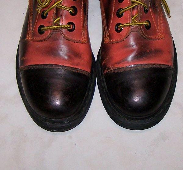 Dr Martens Boots 1460 Carey Orange Custom Sprayed With Black