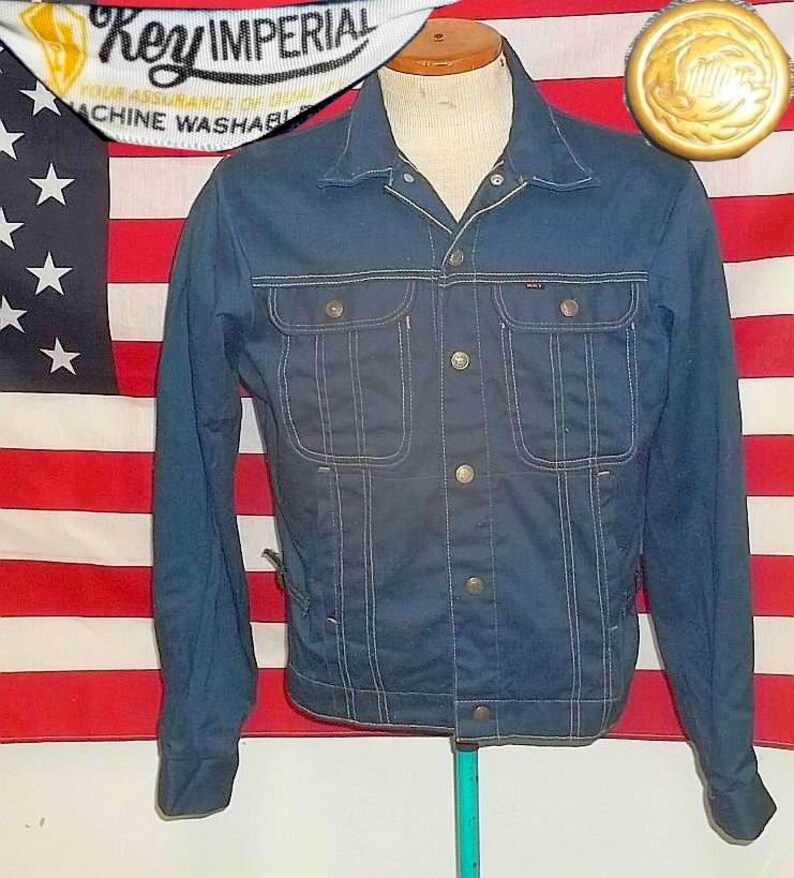 Vintage Key Imperial western jean jacket 2 pocket 1960s | Etsy