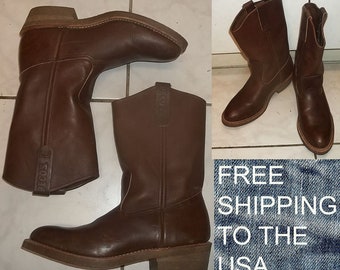 Red Wing 1155 work boots Nailseat Pecos brown color US mens 7 fit womens 9 slightly worn excellent free shipping to the USA