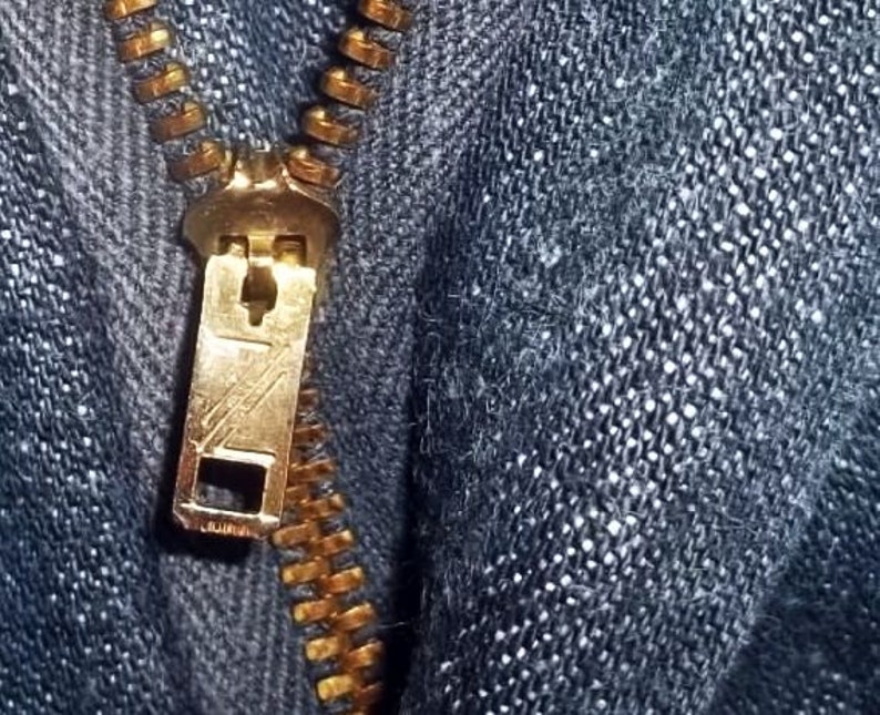 Vintage bell bottom jeans hippie high rise blue indigo waist zip fly big bells W28 L31 gently worn laundered presentable collectible