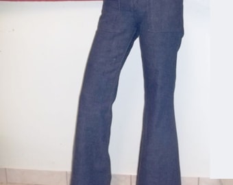 Vintage Wrangler Bell-Bottom Jeans: Low Rise Denim, Junior Größe 7