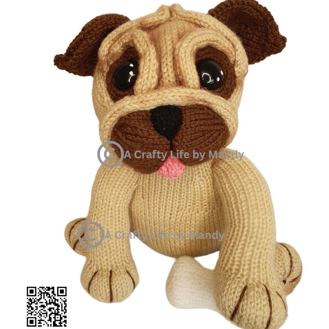 Mr. Puggles Knitting Pattern: Knit Pug Softie (PDF Pattern) - Etsy